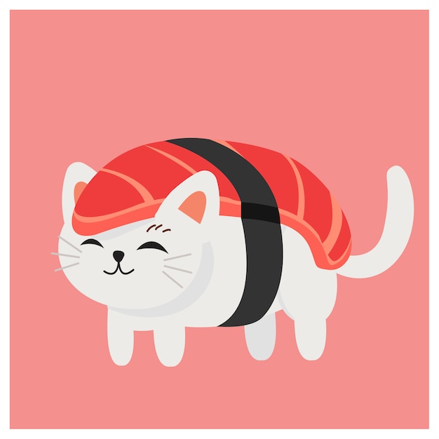 Chat Mignon En Sushi, Sushi Japonais, Sushi Au Thon.