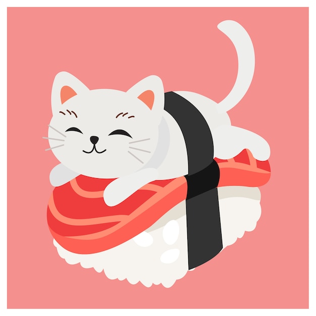 Chat Mignon En Sushi, Sushi Japonais, Sushi Au Thon.