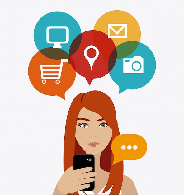 Chat mobile design.