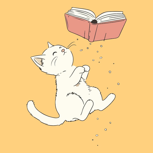 Un chat saute pour des gouttes d'eau