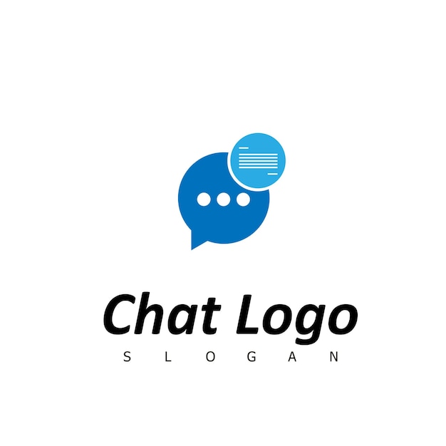 Chat symbole de conception de logo de conversation sociale