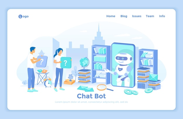 Chatbot Chat Support à La Clientèle Services D'aide Assistant Ia Femme Et Homme Posent Des Questions Parlez
