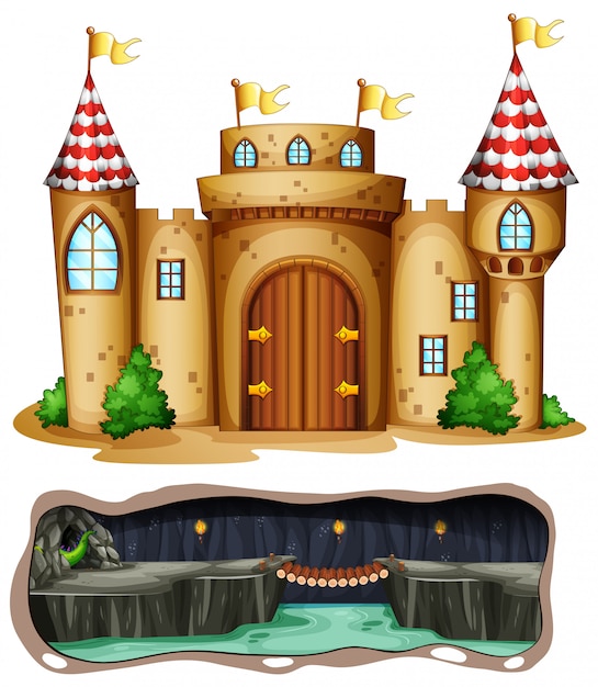 Un Château Et Une Grotte Souterraine