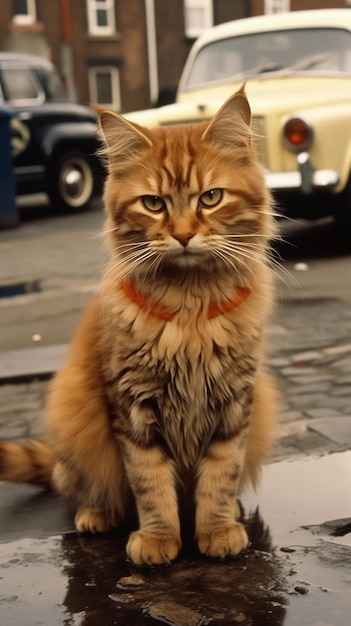 Vecteur chaton d'angora turc