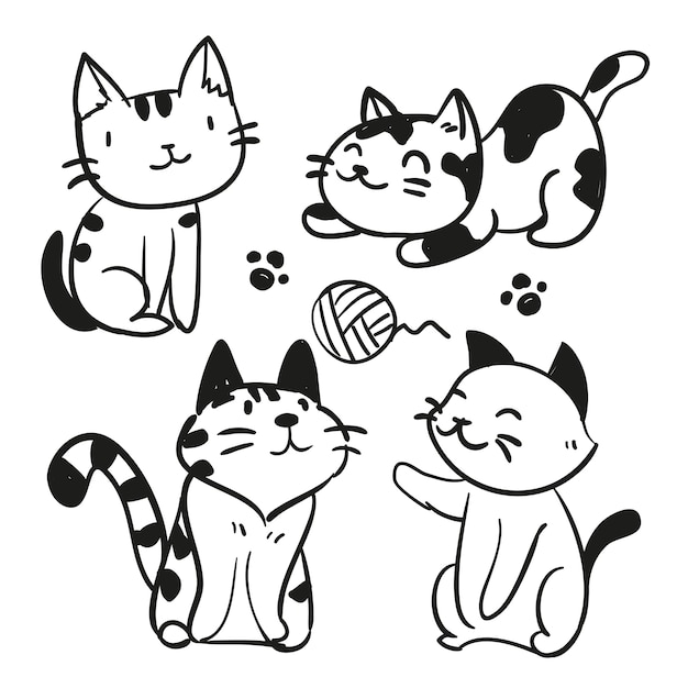 Chats Sketch Caractère