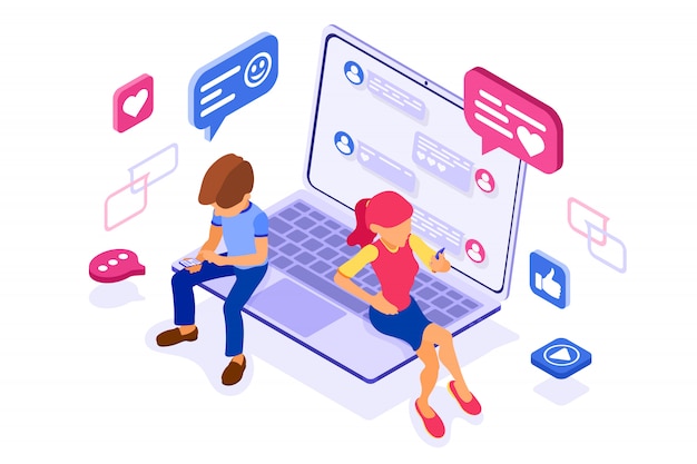 Chattez en ligne avec des amis dans les réseaux sociaux