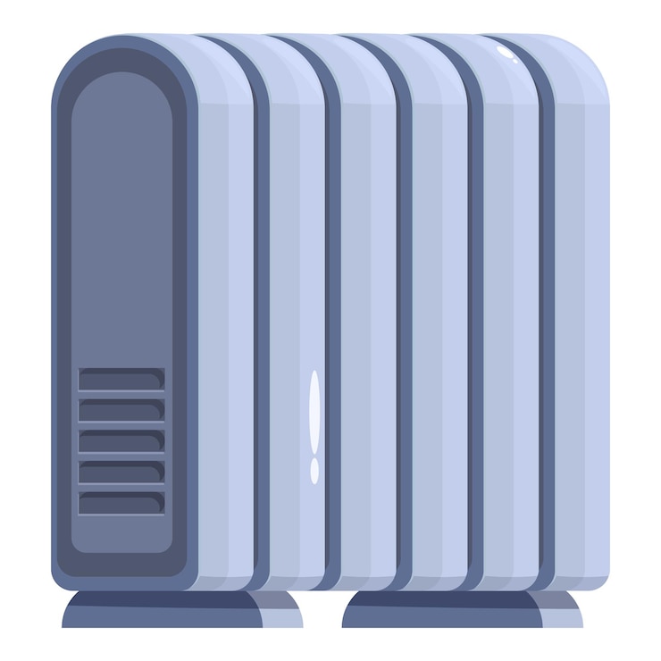Vecteur un chauffage électrique moderne pour la chaleur et le confort de la maison