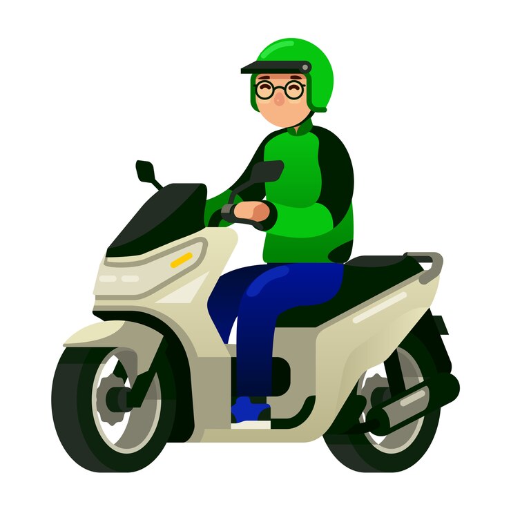 chauffeur de taxi de moto commerciale