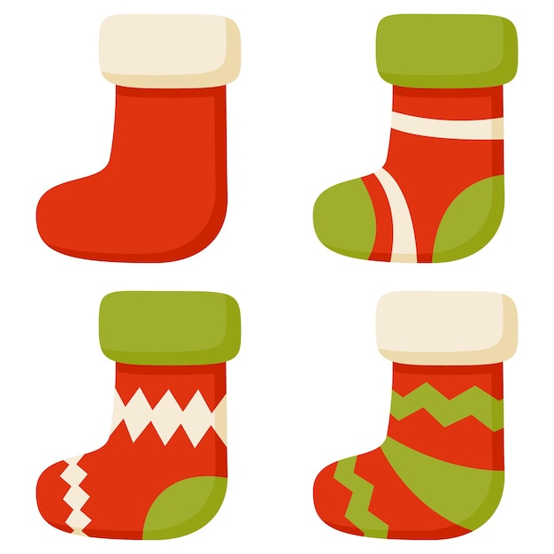 Chaussette de Noël isolé sur fond blanc