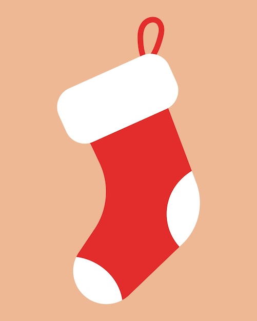 Chaussette de Noël pour la décoration Illustration vectorielle