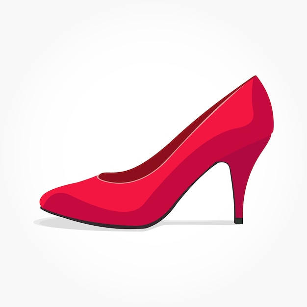 chaussure à talons hauts femme rouge avec effet d&#39;ombre