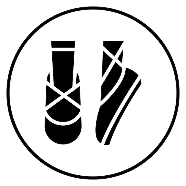 Les chaussures de ballet illustration vectorielle de l'icône du jeu d'icônes de divertissement