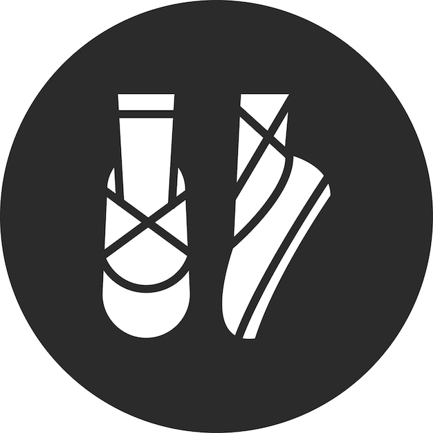 Les chaussures de ballet illustration vectorielle de l'icône du jeu d'icônes de divertissement