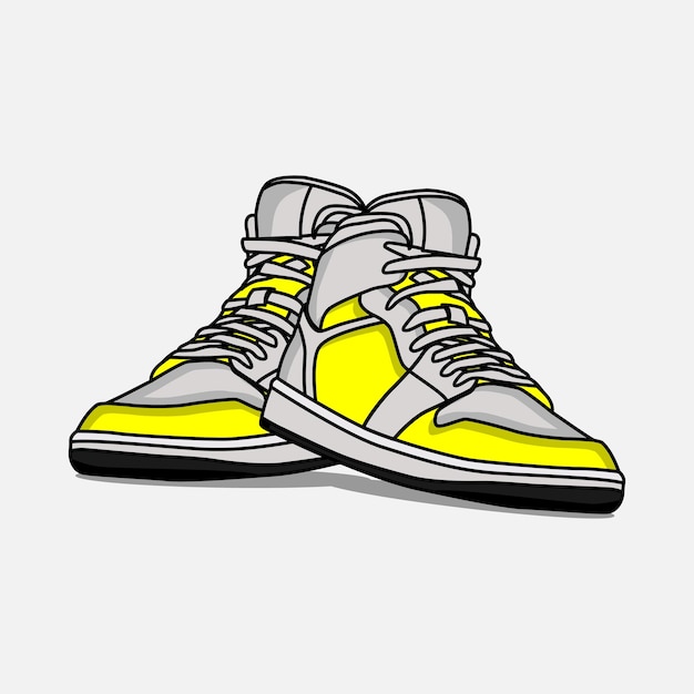 chaussures, baskets, chaussures, vecteur, et, illustration