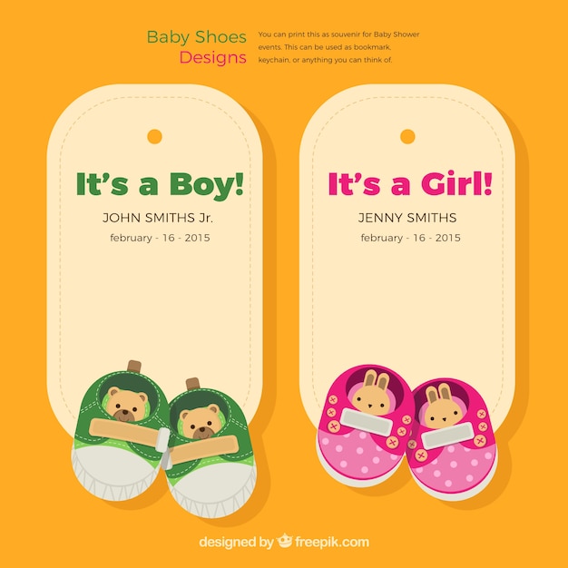 Chaussures Bébé étiquettes