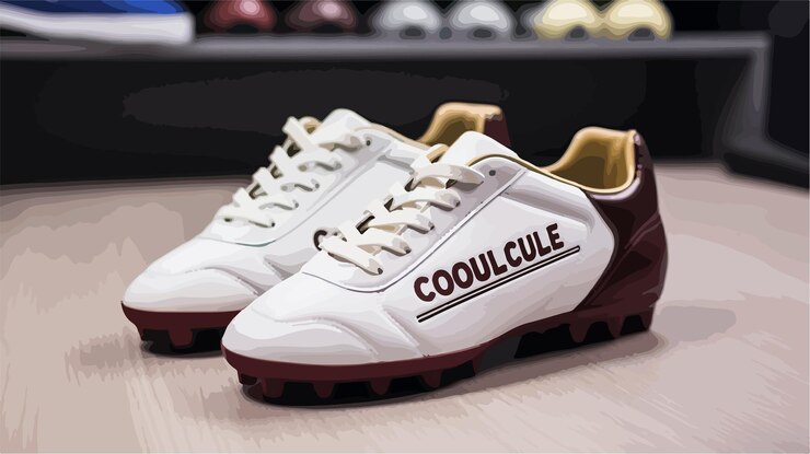 Vecteur des chaussures de club de football isolées sur un fond blanc