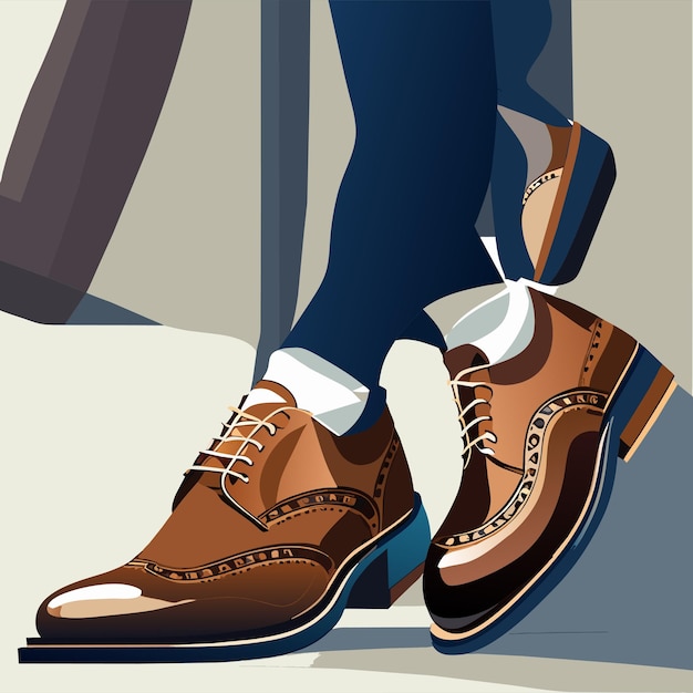 Vecteur chaussures élégantes pour homme