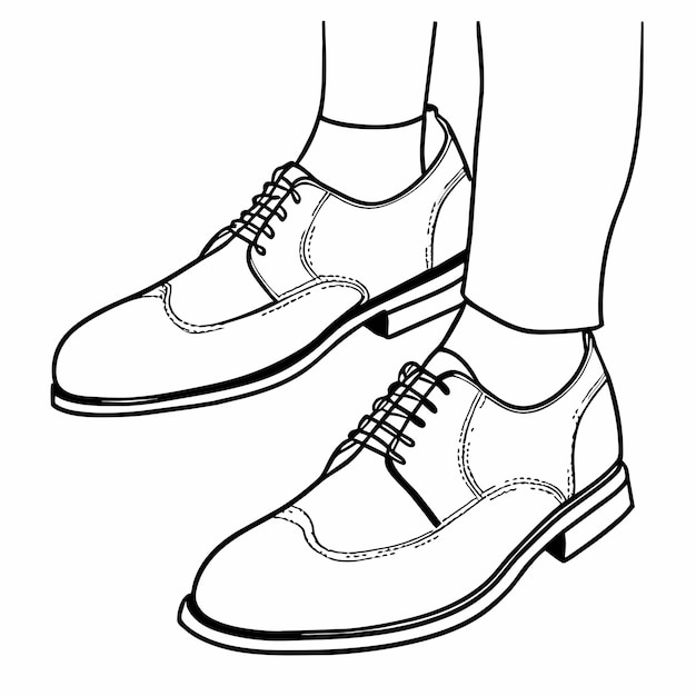 Vecteur chaussures élégantes pour homme