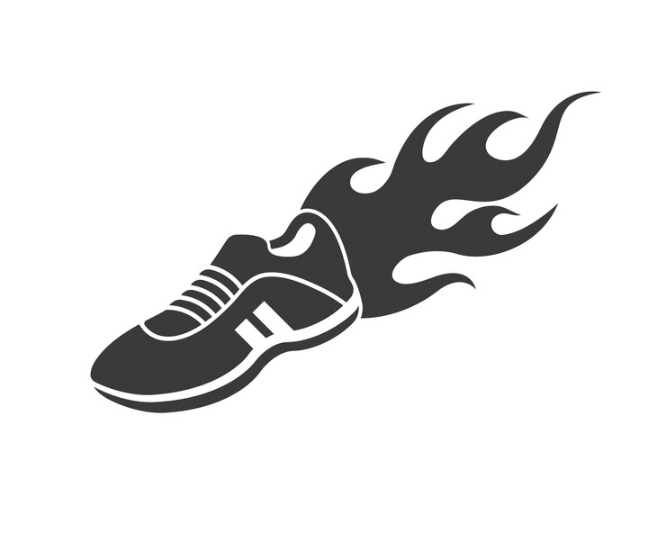 Chaussures icône logo vector illustration design
