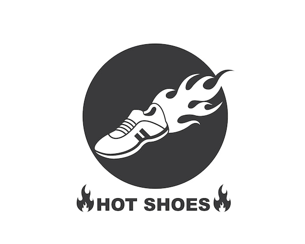 Chaussures Icône Logo Vector Illustration Design