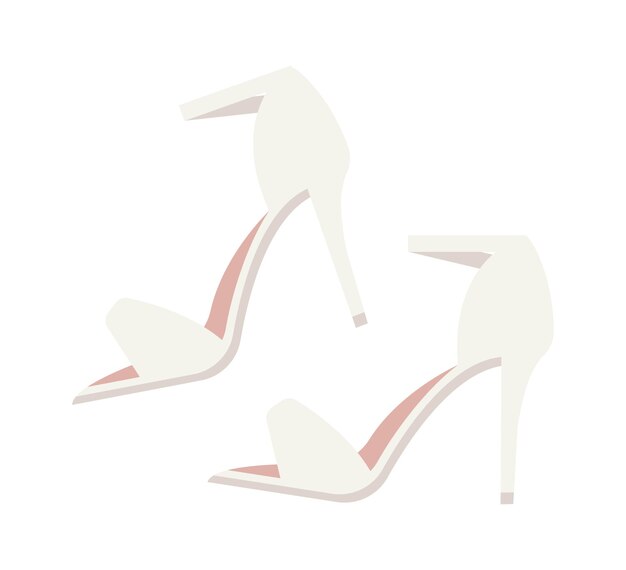 Vecteur chaussures de mariée de mariage illustration vectorielle