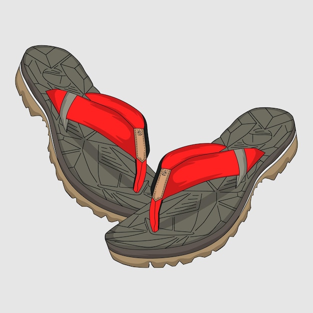 Vecteur chaussures de montagne image et illustration vectorielle