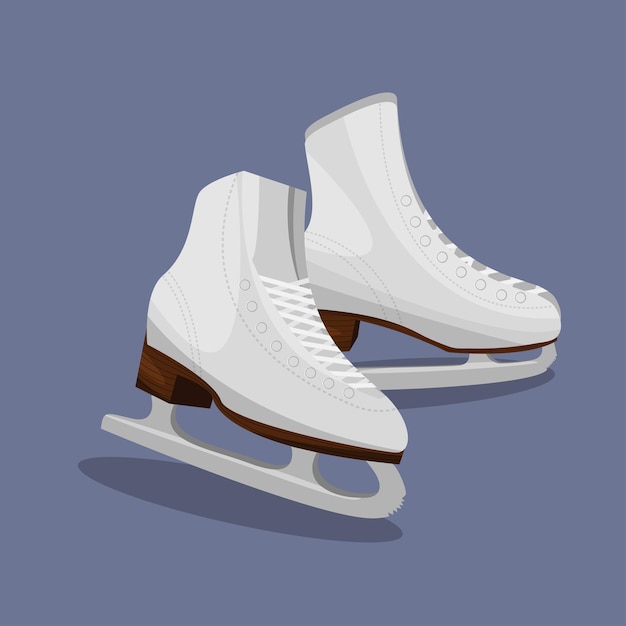 Chaussures de patinage sur glace pour femmes blanches
