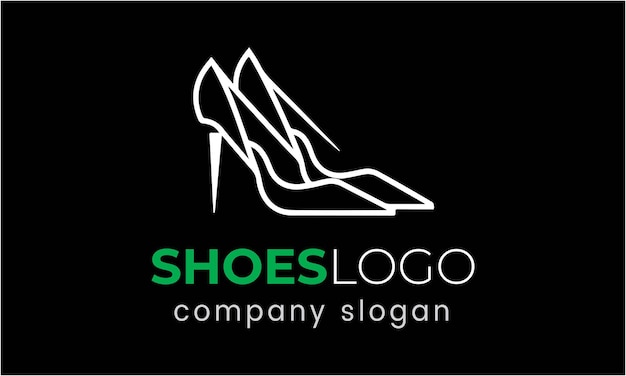 Chaussures pour dames mode femmes magasin de colline modèle de conception vectorielle de logo de vente