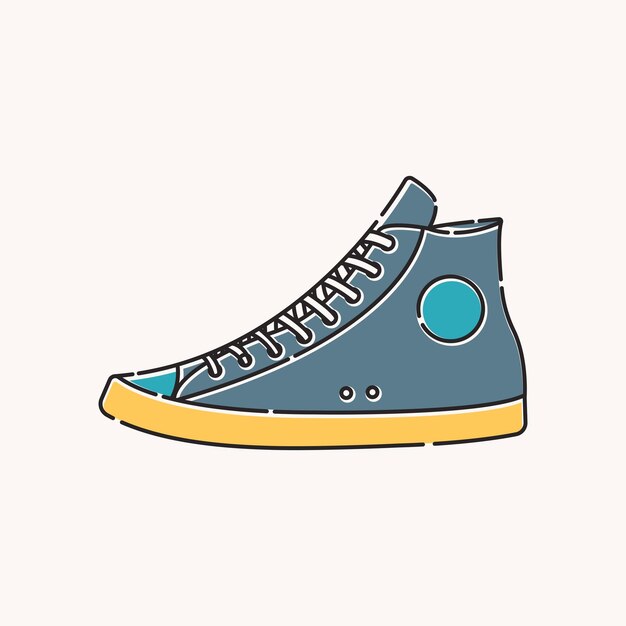 Vecteur chaussures pour hommes symbole icône conception chaussures de travail illustration