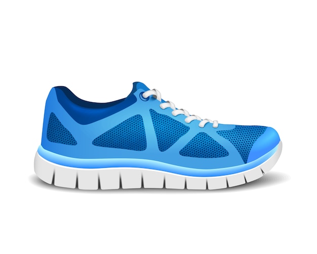 Chaussures De Sport Bleues Pour Courir.