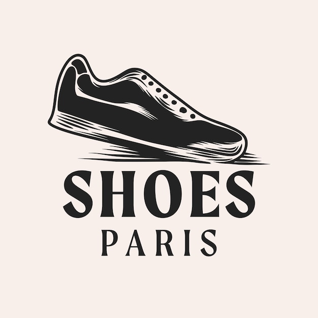 Chaussures sport logo design illustration vectorielle