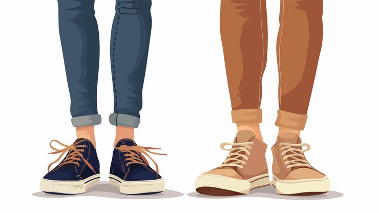 Vecteur des chaussures de suède élégantes pour femme et homme isolées sur un fond blanc