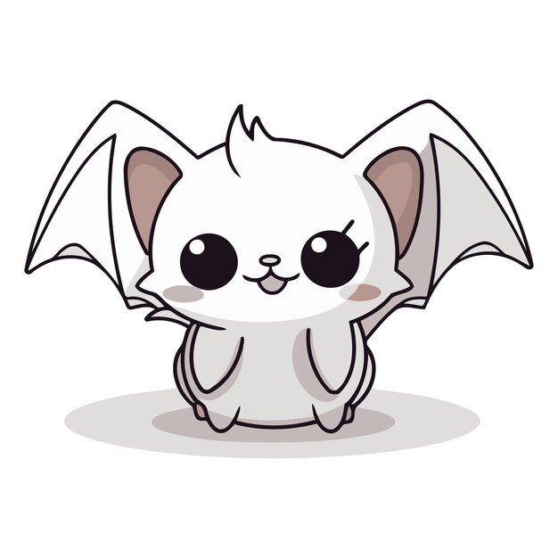 Vecteur une chauve-souris de dessin animé mignonne