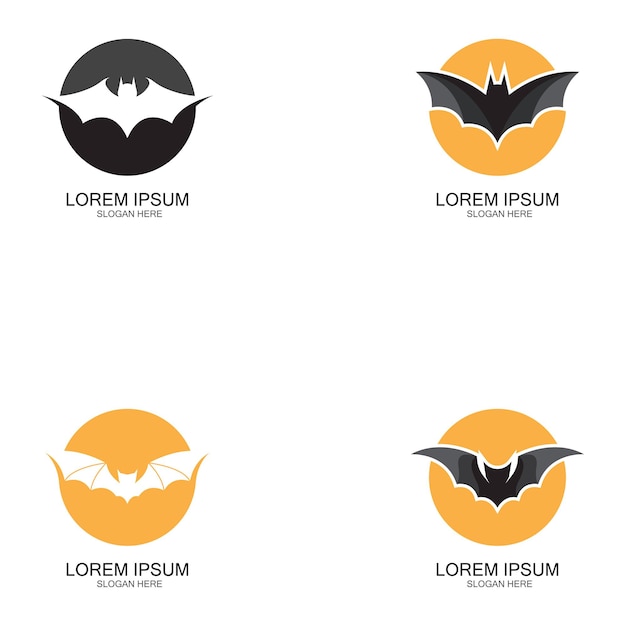 Chauve-souris Vecteur Icône Logo Modèle Illustration Design