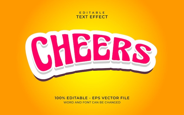 Cheers 3d Effet Texte Modifiable