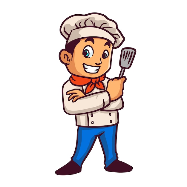 Vecteur chef boy mascot design