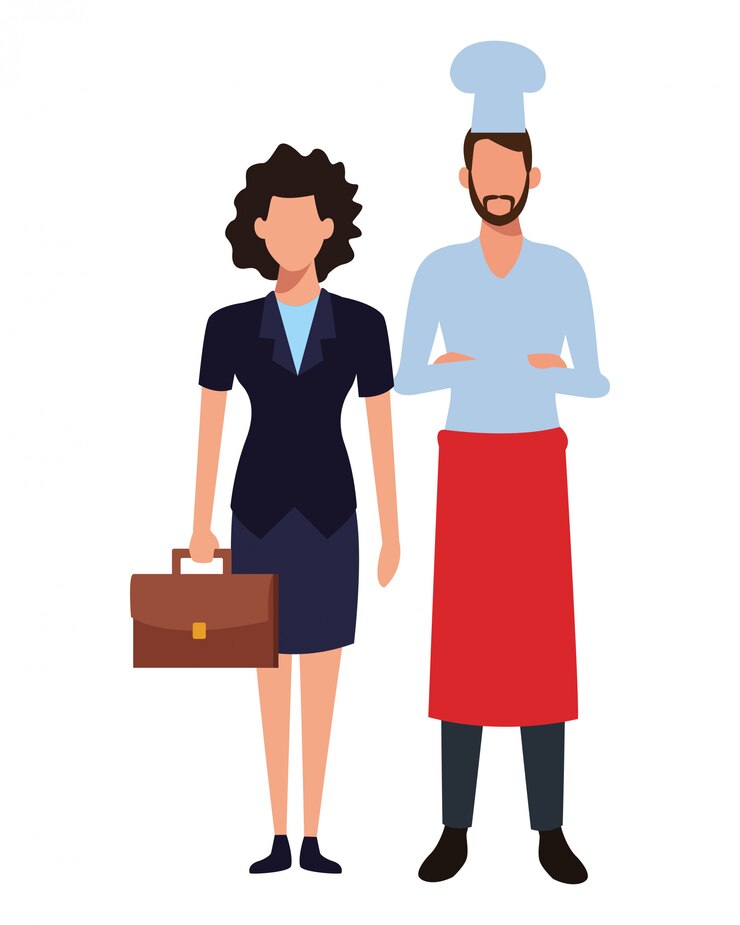 Vecteur chef de poste et profession