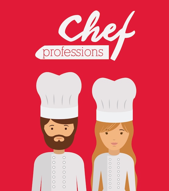 Vecteur chef profession design