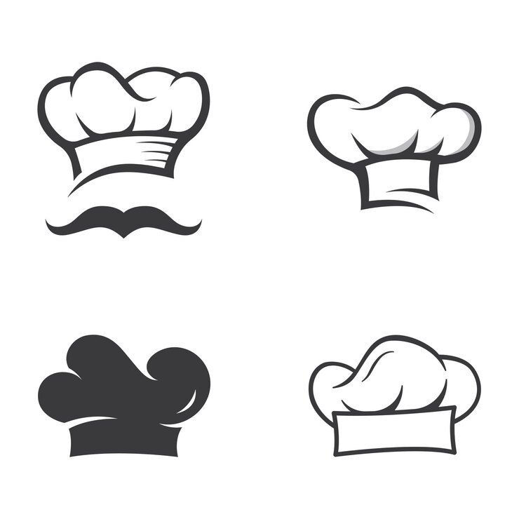 Chef professionnel ou création de modèle de logo de chapeau de chef de cuisine Logo pour cuisinier à domicile et chef de restaurant
