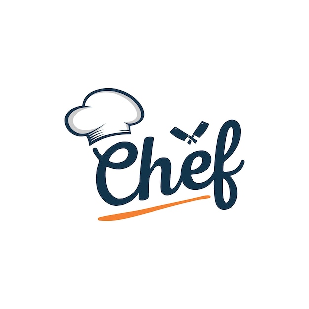 Vecteur chef restaurant logo design illustration vectorielle