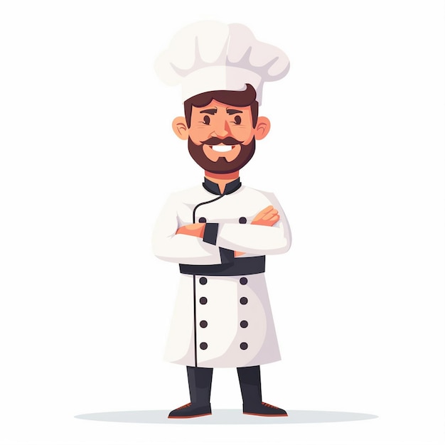 chef de restaurant vecteur cuisine chef chapeau nourriture professionnel symbole d'icône signe d'illustration