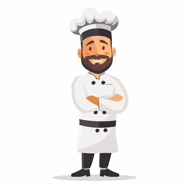 chef de restaurant vecteur cuisine chef chapeau nourriture professionnel symbole d'icône signe d'illustration