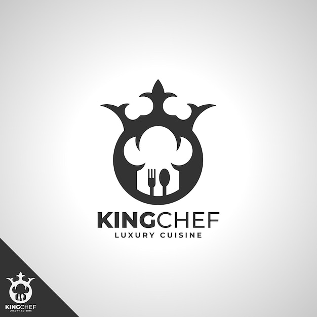 Vecteur chef roi royal chef maître logo