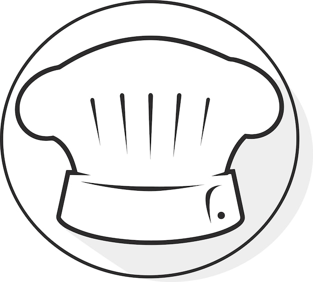 Chef vecteur icône restaurant servant chapeau illustration vectorielle