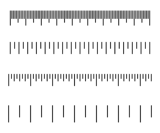 Échelle de mesure. Différentes unités de mesure. Illustration vectorielle