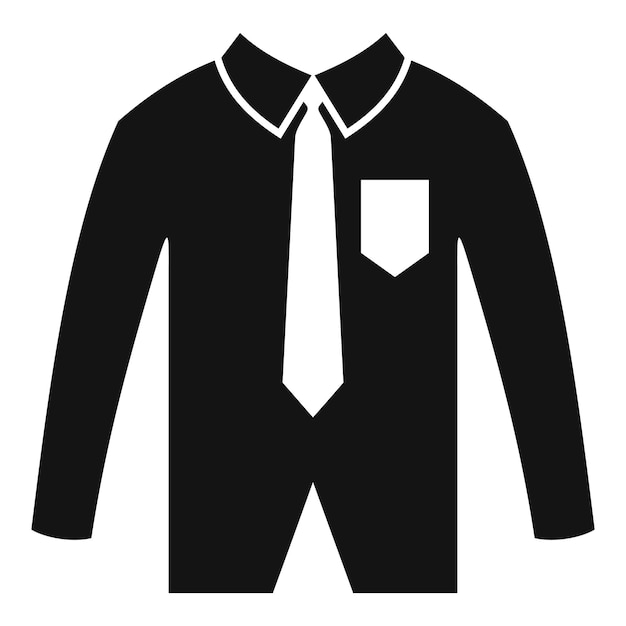 Vecteur chemise noeud papillon icône simple vecteur costume de mode college mâle