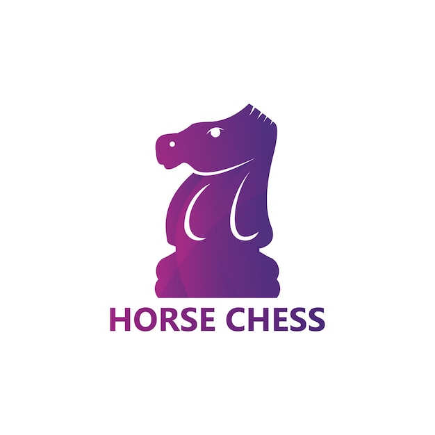 Cheval D'échecs Logo Template Design Vecteur, Emblème, Design Concept, Symbole Créatif, Icône