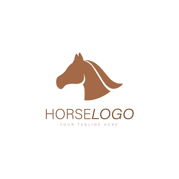 Cheval Logo Design Illustration Icône Symbole Graphique