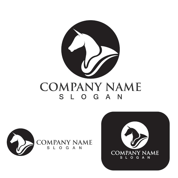 Cheval Logo Template vecteur icône illustration design