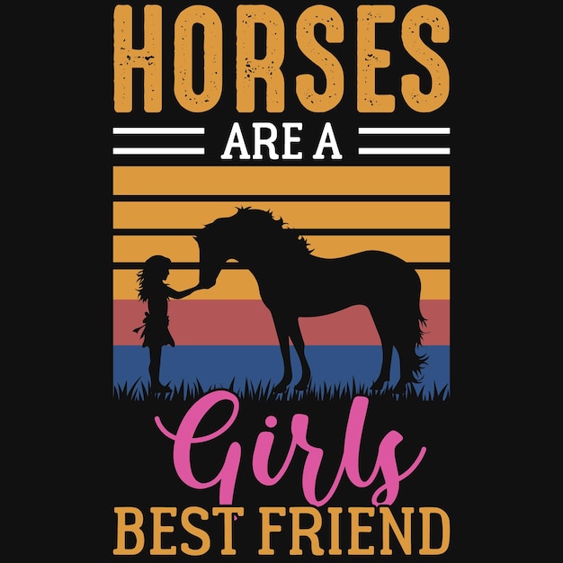 Les Chevaux Sont Un Design De T-shirt Pour Les Meilleures Amies Des Filles